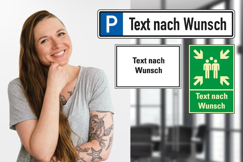 Text nach Wunsch Kennzeichen